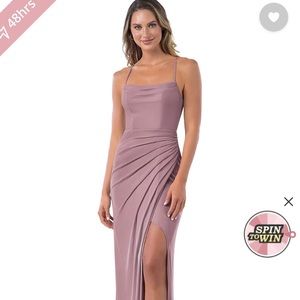 NWT Azazie Kalea Dusty Rose Bridesmaid Dress Size A8 Unworn Unaltered